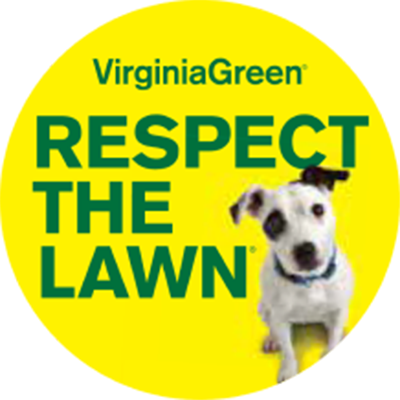 respect the lawn logo with dog